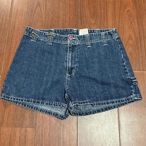 Vintage Jordache High Waisted Blue Carpenter Jean Shorts Size Women's 11/12